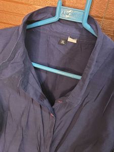 Blue 3/4 Sleeve Shirt