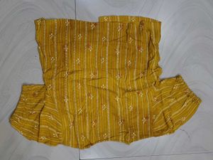 Yellow Printed Kurta Set