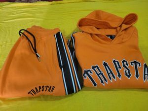 Trapstar Hoodie Orange thack suit for unisex