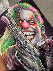 y2k Rock Chang Joker Studded Graphic Tee