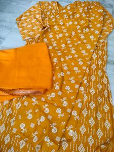 New Yellow Printed Kurta sets