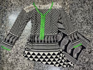 Stylish Black & White Kurta Set