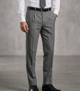Men's Grey Formal Trousers