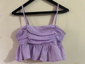 Lavender Ruched Cami Top