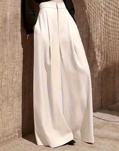 Elegant White Wide-Leg Pants