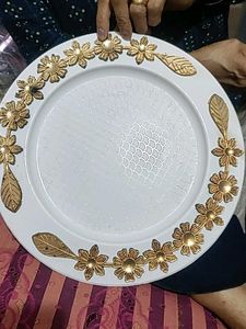 Decorative Gold Floral Plate