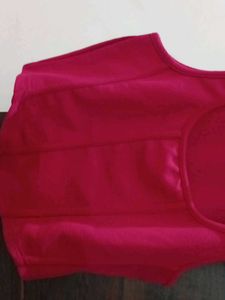 Hot Pink Sleeveless Crop Top