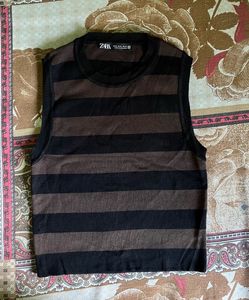Zara Striped Sweater Vest