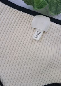 H&amp;M Ribbed Knitted Top