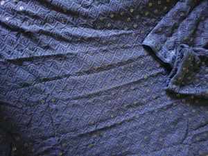 Elegant Navy Blue Embellished Kurta