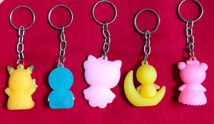Cartoon Keychain For Kids 5pcs