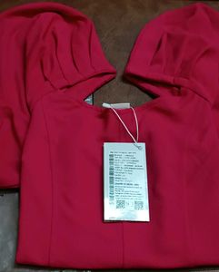 Chic Pink Power Shoulder Top