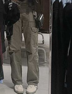Pastel Green Cargo Jeans