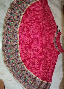 Traditional Pink Bandhani Chaniya Choli Set | Desi