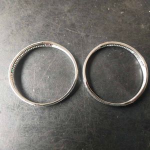 Pure silver Rhodium polish CZ bangles