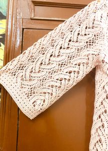 Beautiful Pink Hand Knitted Shrug