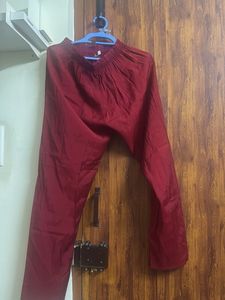 Embroidered Maroon Kurta set with dupatta