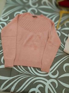 Cute Pink Textured Sweater