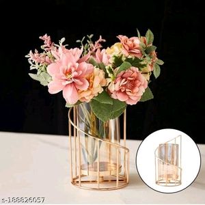 Gold Pillar Flower Vase