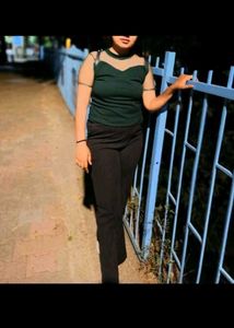 Green Sheer Detail Top