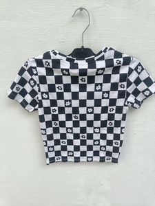 COOLSTERS BLACK&amp;WHITE CROP TOP