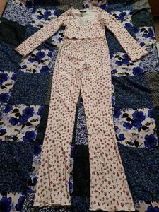 Shein Cute Floral Pajama Set