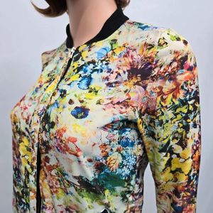 Zara Vibrant Floral Bomber Jacket