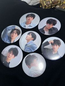 K-Pop BTS Photo Badge Pin