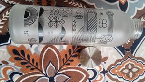 Frosted Glass Water Bottle with Artistic Design
