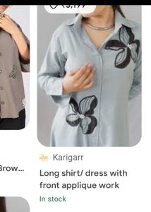 KARIGARR brand Kurta with Floral Appliques