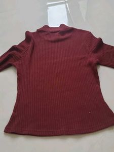 Burgundy Bell Sleeve Top