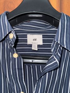 H&amp;M Men's Striped Button-Down Shirt | Size(Small)