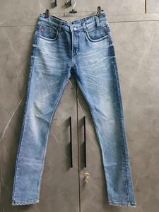 Men's Blue Distressed Denim Jeans