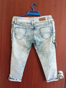 Denim Capri Pants