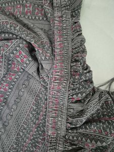 Teal Waffle Knit Lettuce Hem Top