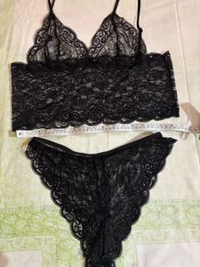 Satin &amp; Lace Lingerie Set