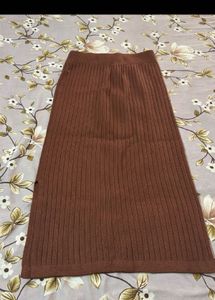 Ribbed Knit Maxi Skirt
