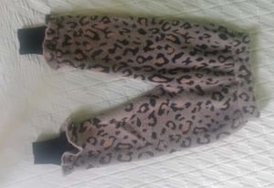 winter Leopard Print Fleece Pants.