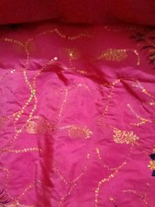 Elegant Pink &amp; Blue Saree