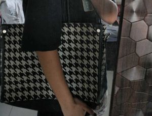 Houndstooth Crossbody Bag