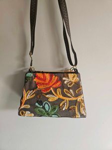 Embroidered Crossbody Bag( never used)