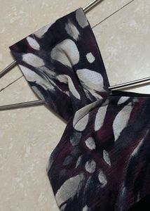 Sweetheart Neck Cami - Black &amp; Purple Mixed Print