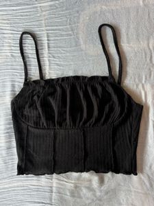 Black Crop Top From Shein