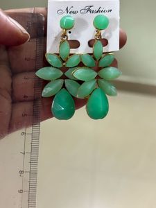 Elegant Green Drop Earrings