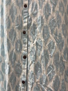 Blue and White Ikat Print Kurta