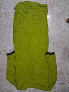 Lime Green Kurta with Black Polka Dot Yoke