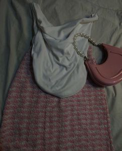 Chic Y2K Pink Houndstooth Set
