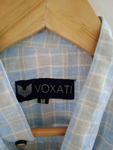 Light Blue Checked Shirt (Men)