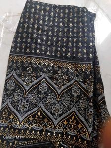 Black Embroidered umbrella kurtha