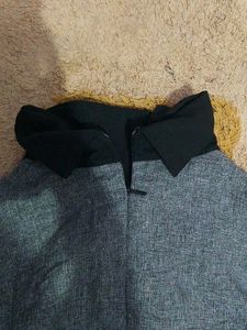 korean Stylish Grey &amp; Black Long Sleeve Top